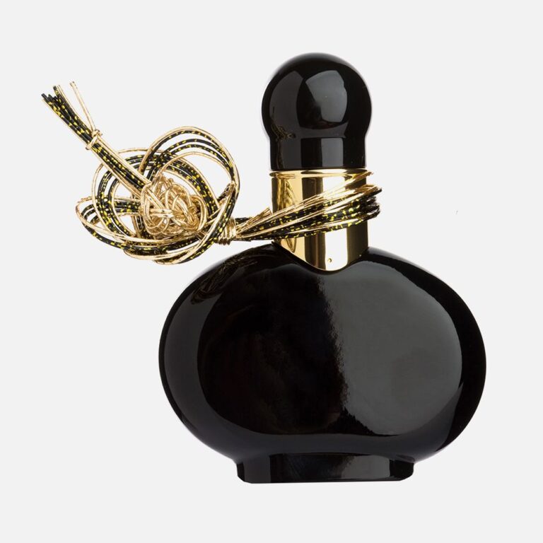 Round bottle black perfume